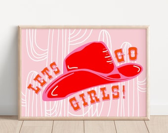 Cowgirl Print | Cowboy Boots | Horseshoe Good Luck | Western Inspired Prints | Howdy Partner | Dolly Parton | Howdy | Lets Go Girls