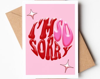 A6 Card | Flower Design | Supportive Card | Here For You Card | Pink & Green Card | Positive Quotes Card | Mental Health Cards | Sorry Card