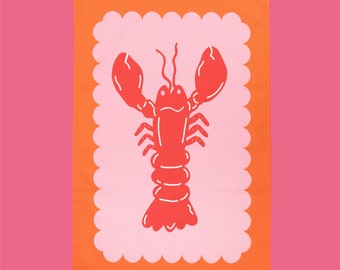 Lobster Scallop Tea Towel