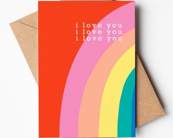 A6 Card | Rainbow Card | LGBT Card | LGBTQA+ Card | Queer Love Card | Gay and Proud Card | Rainbow Love | Non Binary Card | Love Wins Card