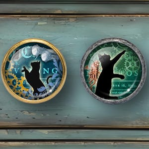 Cat - Drawer Knobs Pulls Handles Dome Cabochon Knob Handmade Knob Drawer Knob Dresser Pull Knobs Handles Cabinet Pull Hardware
