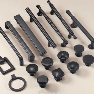 Black Solid Brass Cabinet Pulls Handles Knobs Vintage Dresser Handles Brass Drawer Pulls Aged Brass Wardrobe Pulls Handles Cabinet Hardware