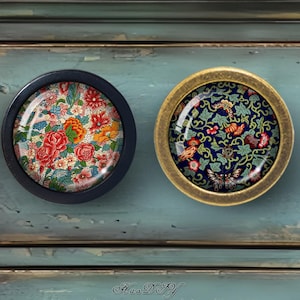 Flower - Drawer Knobs Pulls Handles Dome Cabochon Knob Handmade Knob Drawer Knob Dresser Pull Knobs Handles Cabinet Pull Hardware