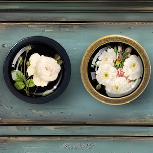 Blume - Schubladenknäufe Griffe Griffe Kuppel Cabochon Knauf Handgemachte Knob Schubladenknauf Dresser Pull Knobs Handles Cabochon Pull Hardware