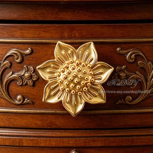 Sunflower Knobs Solid Brass Knobs Cabinet Pulls Drawer Knobs Dresser Pulls Knobs Handles Kitchen Knobs Pulls Unique Cabinet Hardware