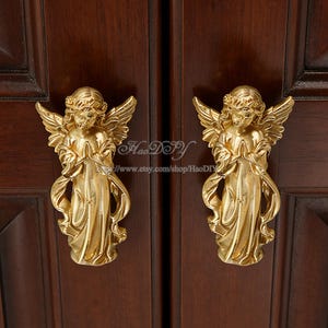 Brass Angel Cabinet Pulls Handle Knobs Unique Dresser Knobs Solid Brass Drawer Pulls  Wardrobe Knobs Pulls Cabinet Handle Furniture hardware