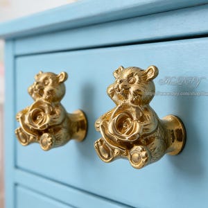 Brass Little Bear Knobs Cabinet Pulls Drawer Knobs Dresser Pulls  Handles Kitchen cupboard Knobs Pulls Cabinet Pulls Furniture Hardware