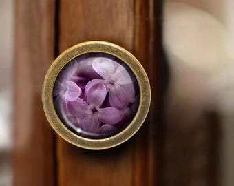 Flower - Drawer Knobs Pulls Handles Dome Cabochon Knob Handmade Knob Drawer Knob Dresser Pull Knobs Handles Cabinet Pull Hardware