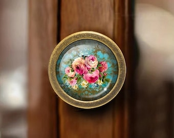 Flower Knobs Cabinet Dresser Knobs Handles Pulls Kitchen Cabinet Wine cabinet Door Knobs Dresser Pulls Handles Cabinet Knob Furniture Knobs