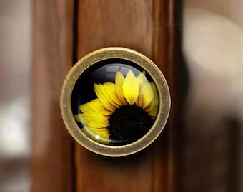 Zonnebloemknoppen Kast Dresser Knoppen Handgrepen Pull Keukenkast Wijnkast Deurknoppen Dressoir Handgrepen Kast Knop Meubelknoppen