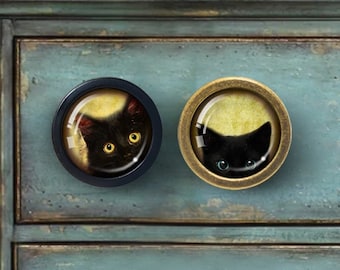Perillas de gato, perillas de tocador, tiradores, tiradores de aparador, perillas, tiradores de tocador, perillas de gabinete, herrajes para muebles