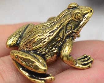Brązowa żaba Solidna mosiężna gałka do szafek Gałka do szuflady Gałka do komody Uchwyty Gałki kuchenne Uchwyty Osprzęt do szafek