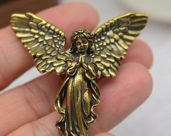 Bronzen leuke engel messing knop kast trekt lade knop dressoir pull knoppen handgrepen keuken knoppen trekt kabinet pull hardware