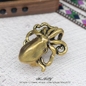 Octopus Brass Knob Cabinet Pulls Drawer Knob Dresser Pull Knobs Handles Kitchen Knobs Pulls Cabinet Pull Hardware