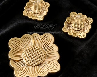 Tiradores de latón con forma de flores para armarios, pomos y manijas, tiradores únicos para cómodas, tiradores de latón macizo para cajones, tiradores de latón para armarios, manijas y herrajes para muebles.