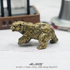 Tiradores de latón macizo con forma de oso de bronce para gabinetes, cajones, tocadores, cocinas, herrajes para gabinetes.