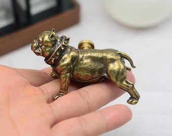 Bronze Cute Bulldog Brass Knob Cabinet Pulls Drawer Knob Dresser Pull Knobs Handles Kitchen Knobs Pulls Cabinet Pull Hardware