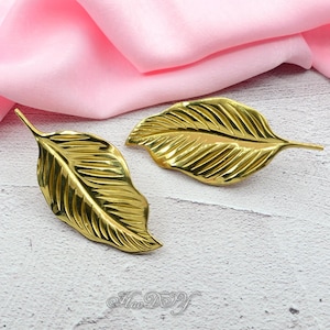Solid Brass Leaf Cabinet Handles Knobs, Leaf Dresser knob, Leaf Shaped Drawer Vintage Knob, DIY Pulls Handle, Cabinet Hardware