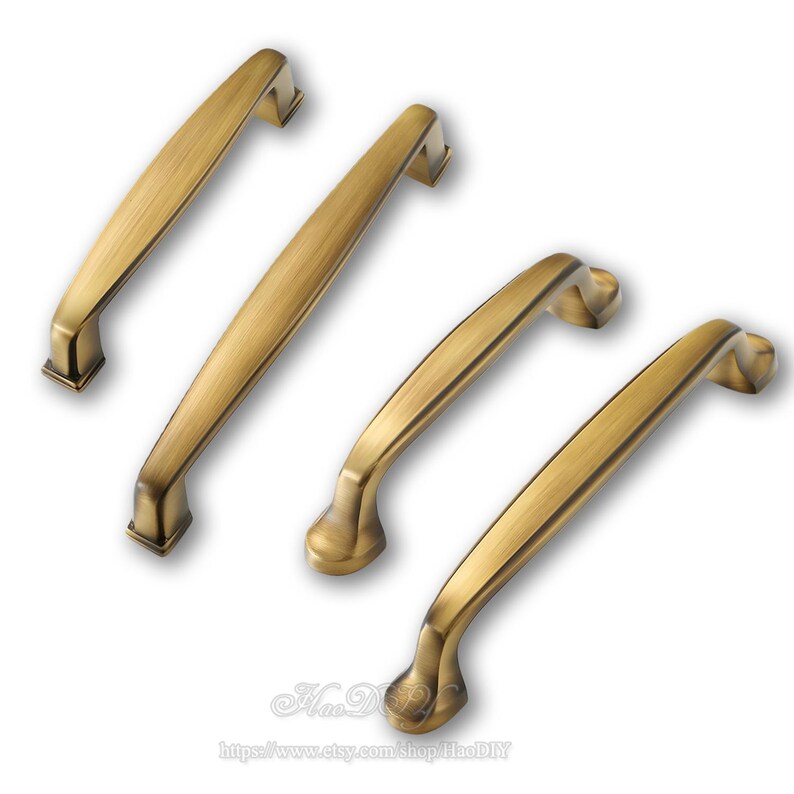 Bronze Solid Brass Cabinet Pulls Handles Knobs Vintage Dresser Handles ...
