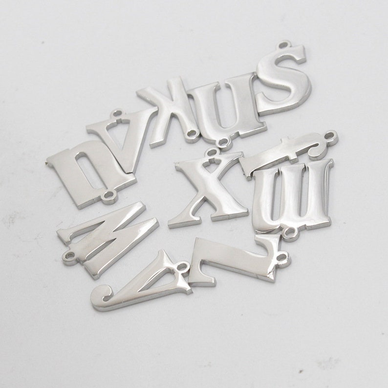 Stainless Steel Alphabet Letter Charms Full Alphabet 26 Etsy