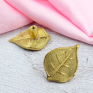Leaf Knob Solid Brass Knob Cabinet Pull Drawer Knob Dresser Pull Knob Handle Kitchen Knob Pull Cabinet Pull Hardware