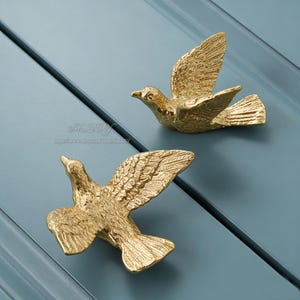 Bird Knob Solid Brass Knob Cabinet Pull Drawer Knob Dresser Pull Knob Handle Kitchen Knob Pull Cabinet Pull Hardware