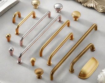 Tiradores de tocador de latón macizo, tiradores de armario, tiradores de aparador, tiradores de gabinete, tiradores de cajón, herrajes para muebles de alta calidad