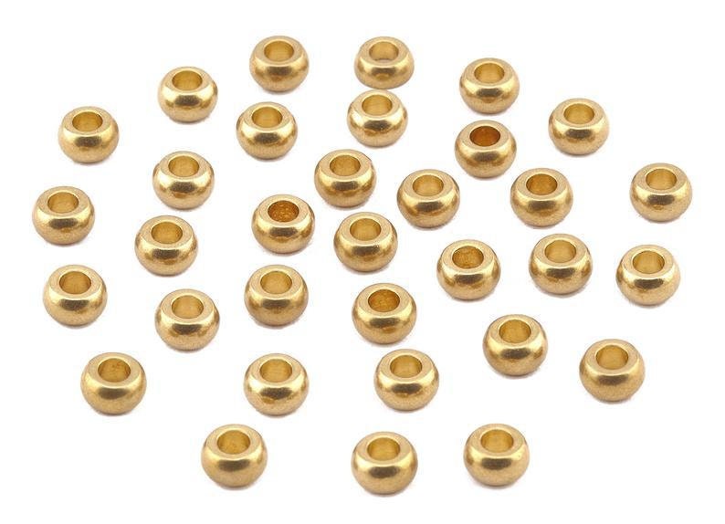 100pcs 5.85x3.24x1.75mm Raw Brass Ring Brass Beads HT817 Connectors Hollow Beads Brass Beads,Raw Brass Findings,DIY Jewelry Finding