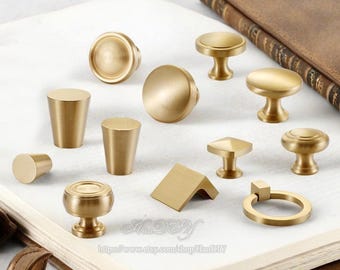 Puxadores de armário de latão de alta qualidade, puxadores de gaveta vintage, puxadores de gaveta de latão sólido, puxadores de armário de latão, ferragens de armário