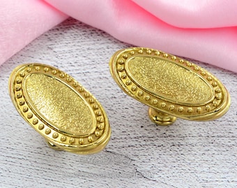 Bouton de forme ovale en laiton massif bouton d'armoire bouton de tiroir poignée de commode bouton de cuisine bouton de traction d'armoire