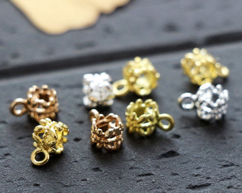 Brass Jewelry DIY Brass Findings 10pcs 6mm 18K Gold Plated Hollow Bracelet Rings Buckle Ring Link TP03 Bracelet Buckle Connecting Ring