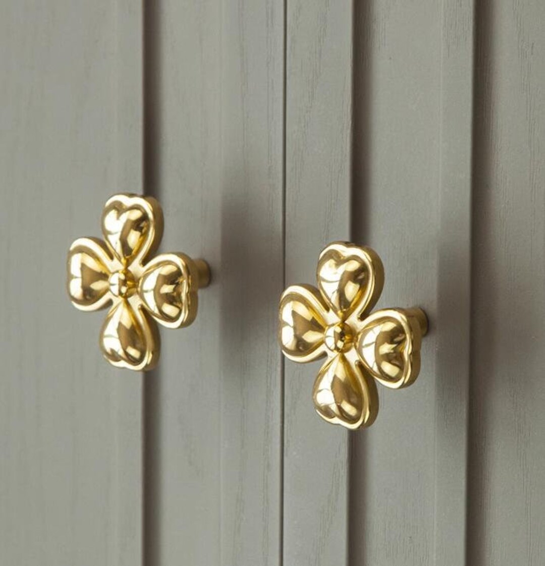 Solid Brass Knob Cabinet Pulls Drawer Knob Dresser Pull Knobs Handles ...