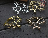 4pcs 35mm KC Gold Plated Tree Branch Pendant Connection, Gold Plated over Brass , Tree Branch Beads Pendant, DIY Jewelry Accessories, TP76