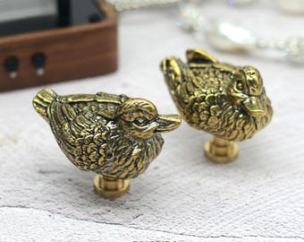 Bronze Duck Solid Brass Knob Cabinet Pulls Drawer Knob Dresser Pull Knobs Handles Kitchen Knobs Pulls Cabinet Pull Hardware