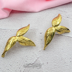 Solid Brass Leaf Cabinet Handles Knobs, Leaf Dresser knob, Leaf Shaped Drawer Vintage Knob, DIY Pulls Handle, Cabinet Hardware