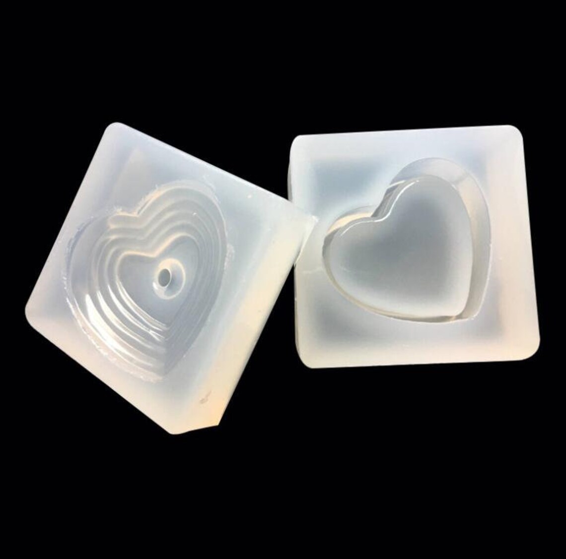 3D Heart Shape Case Silicone MoldHeart Resin Silicone Etsy