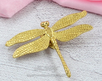 Tiradores de latón macizo con forma de libélula para armario, pomo de tocador con forma de libélula, pomo vintage con forma de animal para cajón, tiradores DIY, herrajes para armarios.