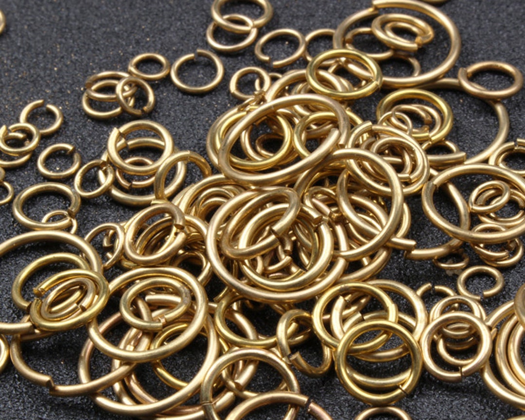 10mm, Jump Rings, Raw Brass Jump Rings, Open Jump Ring, Brass Jump Ring,  Raw Brass Jewelry Finding 