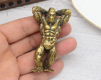 Bronzen Gorilla massief messing knop kast trekt lade knop dressoir pull knoppen grepen keuken knoppen trekt kabinet pull hardware