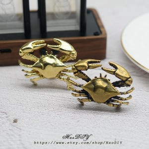 Cute Crab Solid Brass Knob Cabinet Pulls Drawer Knob Dresser Pull Knobs Handles Kitchen Knobs Pulls Cabinet Pull Hardware