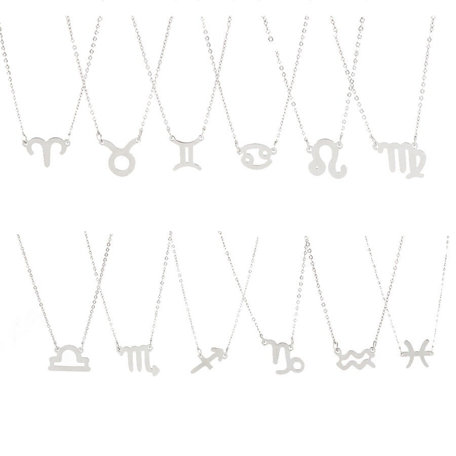 Zodiac Sign Disc Necklace Zodiac Sign Necklace Virgo Disk Etsy