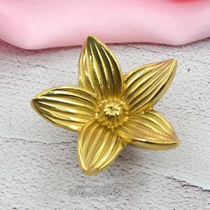 Solid Brass Flower Cabinet Handles Knobs, Flower Dresser knob, Leaf Shaped Drawer Vintage Knob, DIY Pulls Handle, Cabinet Hardware