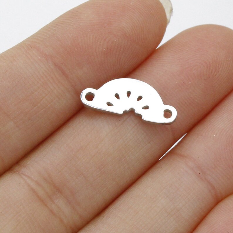 DIY Stainless Steel Finding,ST387 Stainless Steel Conch Pendant,Triangle Charm Necklace 10pcs Stainless Steel Double Hanging Ring Pendants