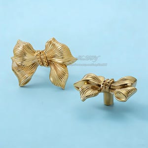 Brass Bow Cabinet Pulls Handle Knobs Unique Dresser Pulls Solid Brass Solid Brass Drawer Pulls Brass Wardrobe Knobs Pulls Cabinet Hardware