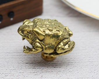 Bronze Toad Solid Brass Knob Cabinet Pulls Drawer Knob Dresser Pull Knobs Handles Kitchen Knobs Pulls Cabinet Pull Hardware