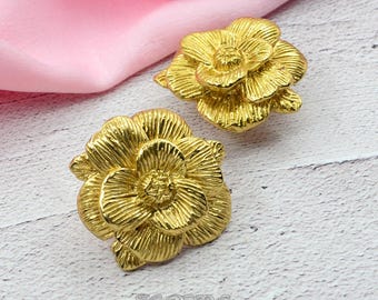 Boutons de poignées d'armoire à fleurs en laiton massif, bouton de commode fleurie, bouton vintage de tiroir en forme de fleur, poignée de tirage bricolage, quincaillerie d'armoire