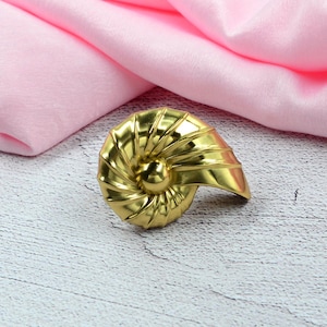 Conch Knob Solid Brass Knob Cabinet Pull Drawer Knob Dresser Pull Knob Handle Kitchen Knob Pull Cabinet Pull Hardware
