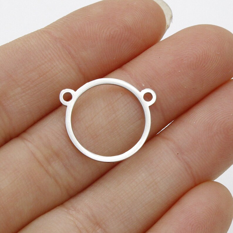 DIY Stainless Steel Finding,ST387 Stainless Steel Conch Pendant,Triangle Charm Necklace 10pcs Stainless Steel Double Hanging Ring Pendants