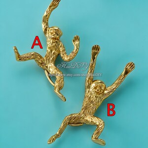 Gałki Mosiężne Monkey Gałki Uchwyty do szafek Gałki do szuflad Uchwyty do komód Uchwyty do szafek kuchennych Uchwyty Uchwyty do szafek Okucia meblowe zdjęcie 2