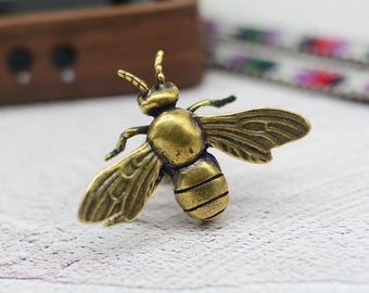 Puxadores de armário de latão Bee, puxadores de gaveta, puxadores de cômoda, puxadores de cozinha, puxadores de armário